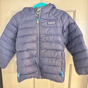 Patagonia Kids 4T Baby Reversible Down Sweater Hoody Navy Blue